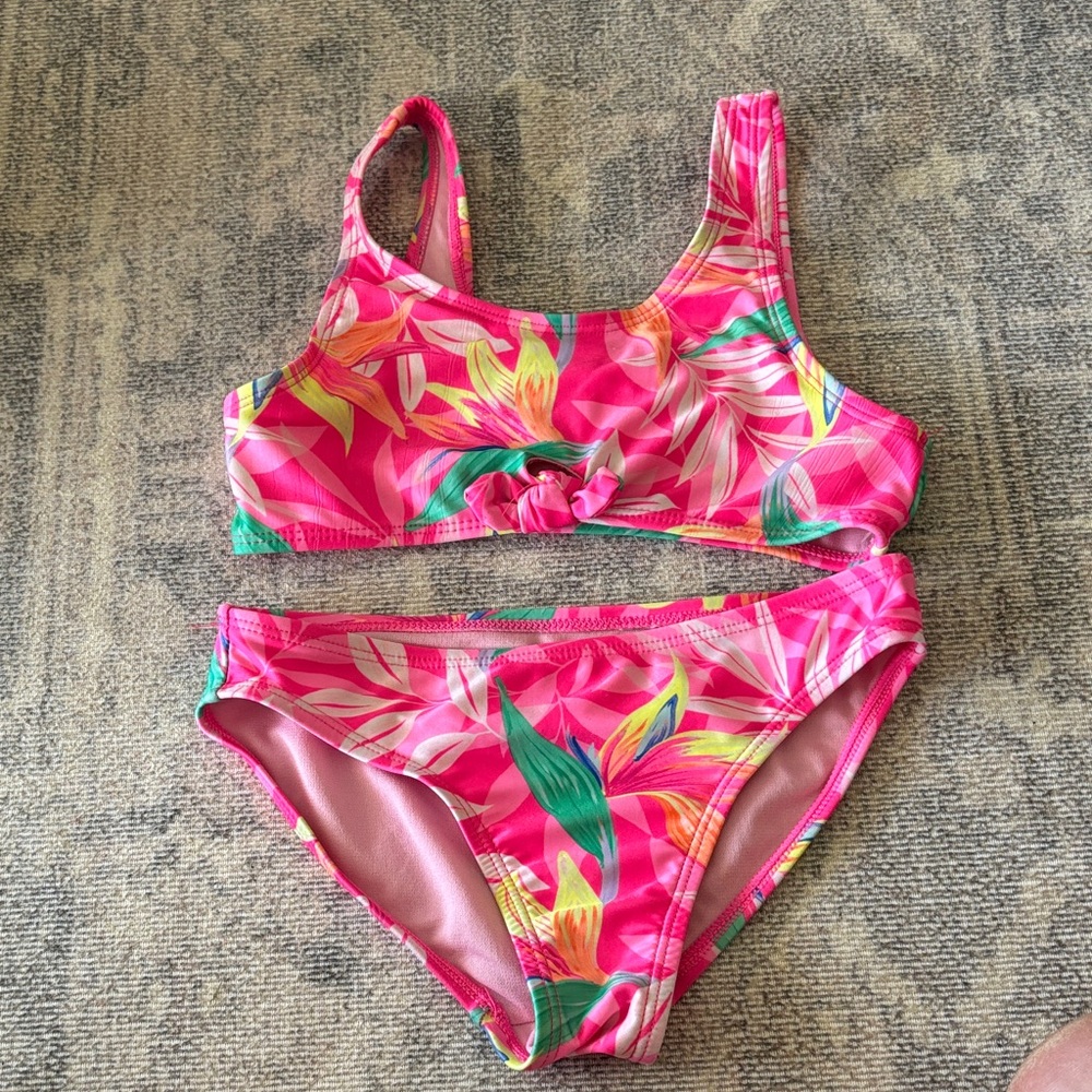 Wonder Nation Pink Tropical Bikini Set